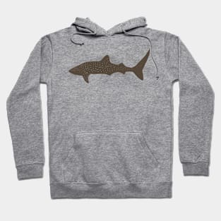 Whale Shark Swimming Side View WPA Art Hoodie